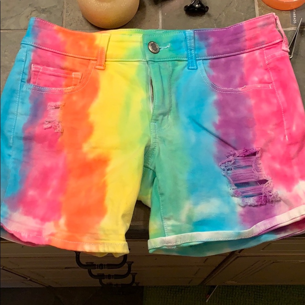 Tie dye American Eagle shorts